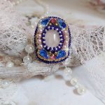 Amazon Gabrielle ring embroidered with Quartz and Swarovski crystals